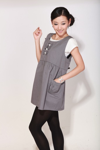 珊瑚小褶防護衫灰色