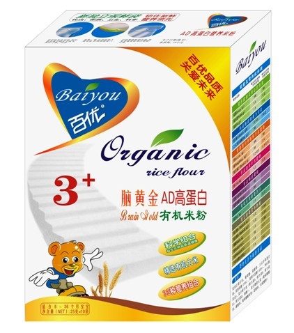 腦黃金AD高蛋白有機(jī)米粉3段