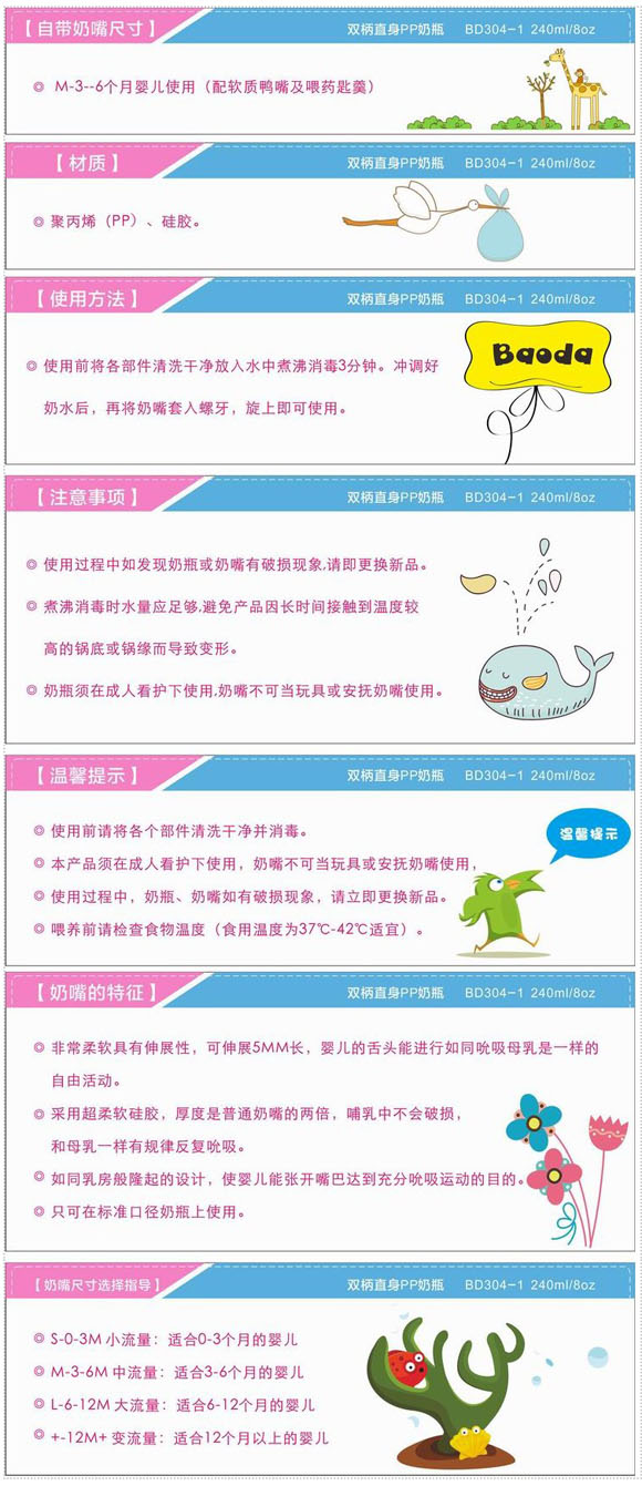 �����p��ֱ��PP��ƿ240ml�{