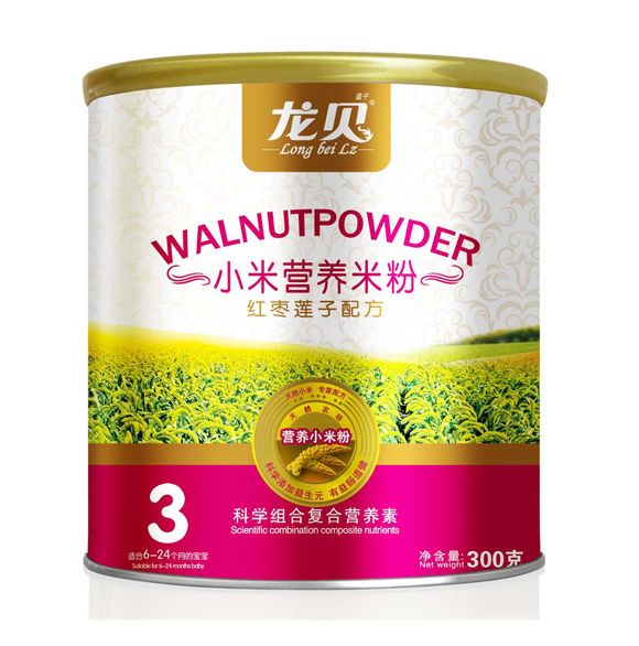 龍貝紅棗蓮子小米米粉3段