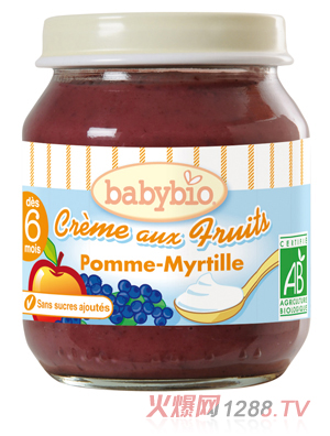 babybio水果奶油慕斯(蘋果藍莓)