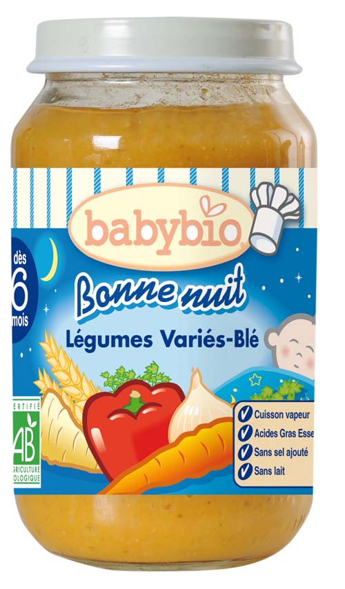 babybio晚安多種蔬菜小麥泥