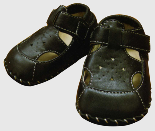 帕比諾黑色童皮鞋