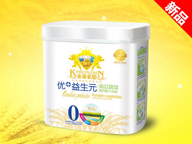 金盾愛(ài)嬰優(yōu)+益生元米粉桶裝-南瓜蔬菜