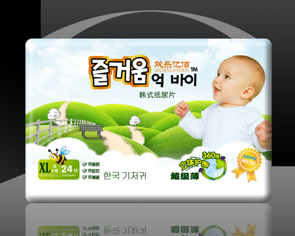 歡樂億佰韓式紙尿片(XL加大號24片)