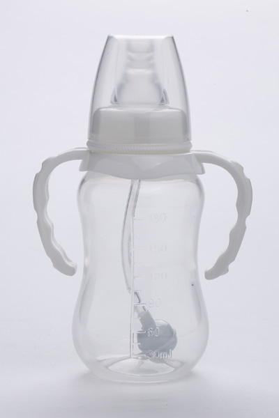 施貝樂灰色帶柄弧形奶瓶