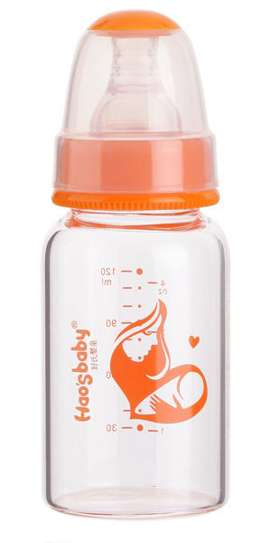 好氏嬰童標(biāo)口無(wú)柄玻璃奶瓶120ml