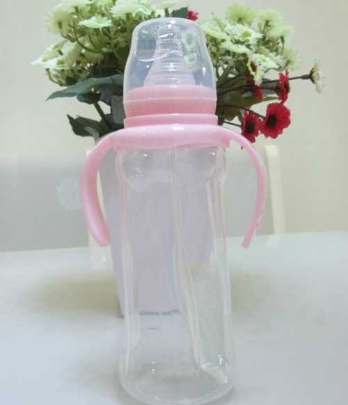 阿拉丁帶柄奶瓶粉色