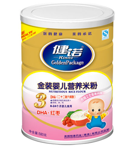 健諾DHA紅棗嬰兒營(yíng)養(yǎng)米粉(粉狀)3段聽(tīng)裝