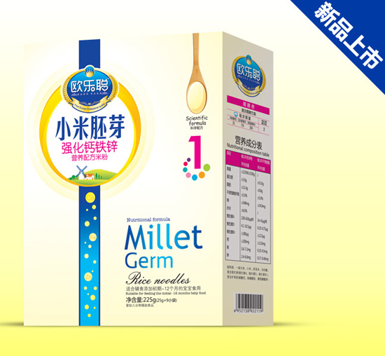 歐樂聰強化鈣鐵鋅小米胚芽盒裝1段