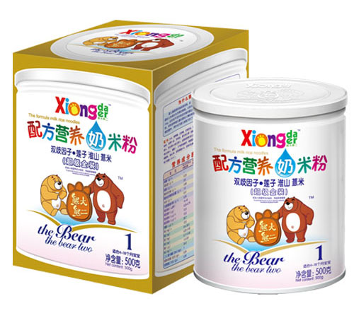 熊大熊二雙岐因子蓮子淮山薏米配方營養(yǎng)奶米粉