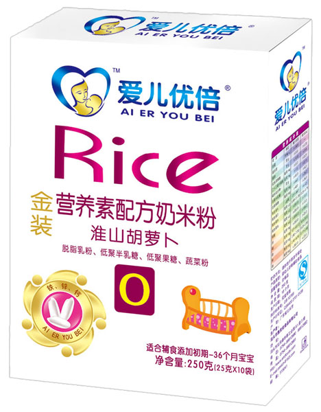 愛兒優(yōu)倍金裝淮山胡蘿卜營(yíng)養(yǎng)素配方奶米粉盒裝