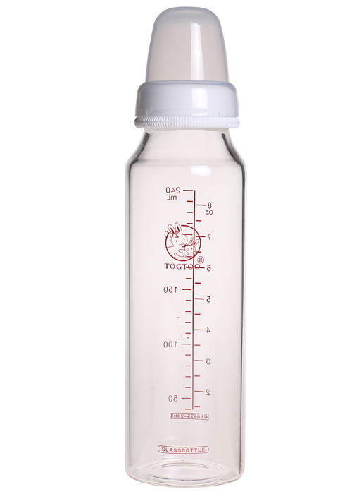 淘氣兔標(biāo)口玻璃奶瓶240ml