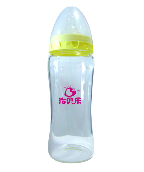 怡貝樂寬口徑晶鉆玻璃奶瓶