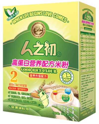 人之初嬰幼高蛋白米粉2段盒裝
