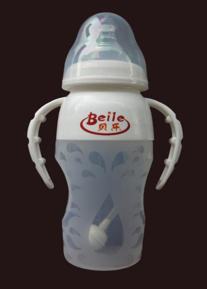 貝樂(lè)寬口徑硅膠奶瓶200ml