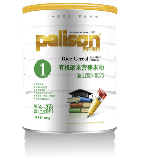 百氏利臣淮山薏米配方有機(jī)硒營養(yǎng)米粉1段