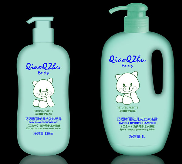 巧巧豬嬰幼兒洗發(fā)沐浴露二合一330ml
