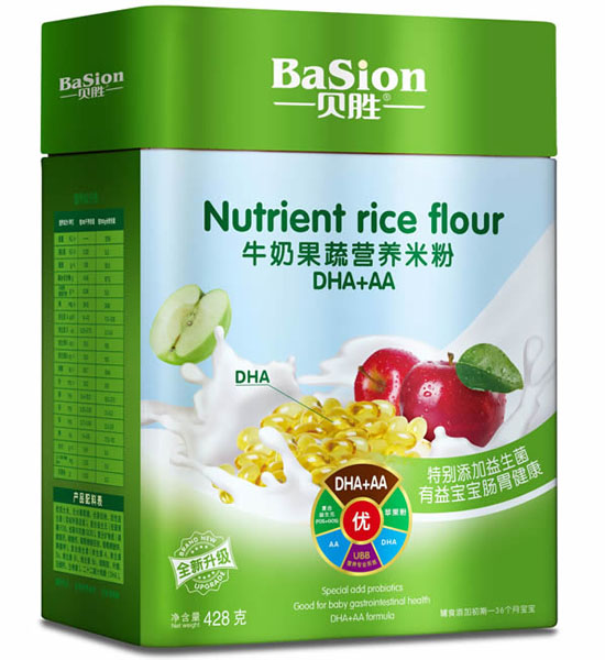 貝勝牛奶果蔬營養(yǎng)米粉DHA+AA