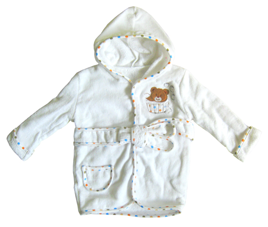 潤羽康白色浴袍