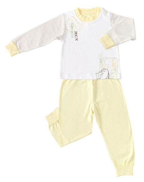 摩可拿條紋黃色內(nèi)衣套裝