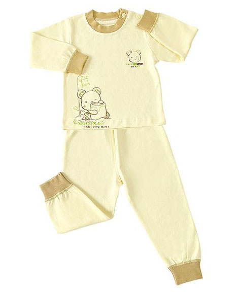 摩可拿黃色小熊圖案內衣套裝