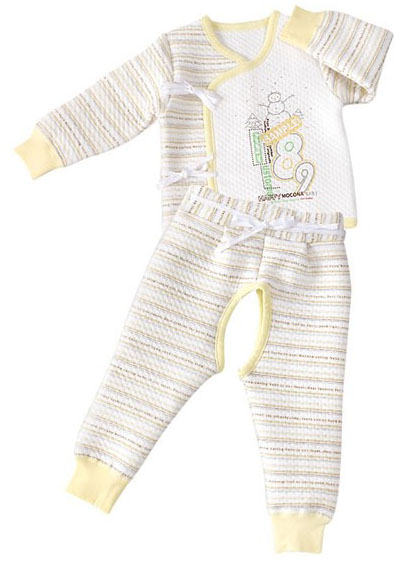 摩可拿加厚新生兒內(nèi)衣兩件套