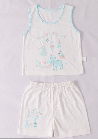 摩可拿新款寶寶無袖套裝