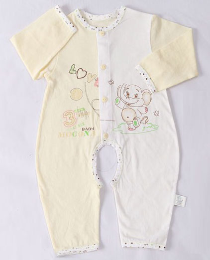 摩可拿黃色可愛(ài)小象連體衣