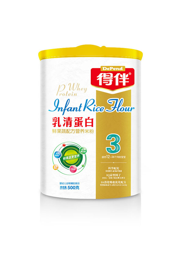 得伴乳清蛋白鮮果蔬配方營(yíng)養(yǎng)米粉3段