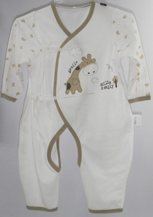 娃愛(ài)的蓓蓓駝色變系帶連體衣