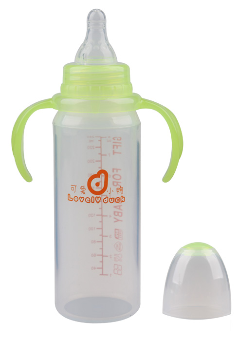 可愛(ài)小鴨標(biāo)口徑硅膠奶瓶奶瓶240ml