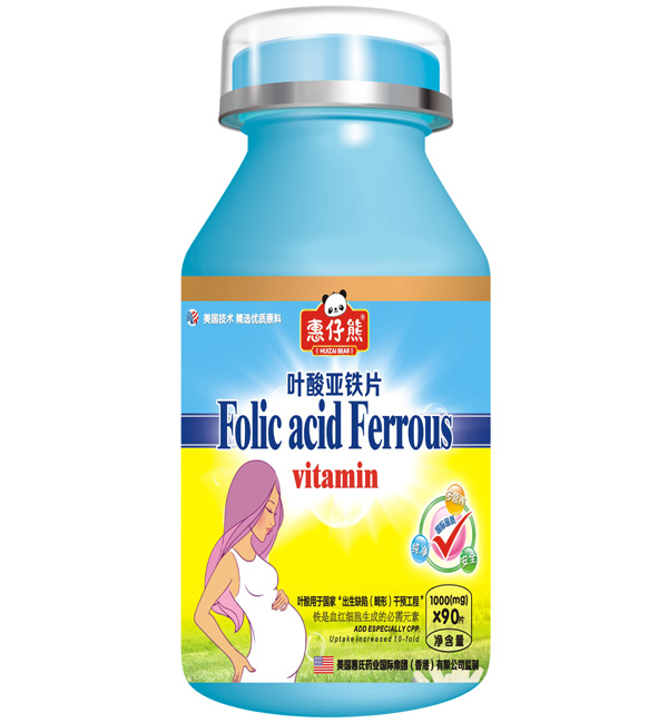 惠仔熊QS葉酸亞鐵片90片