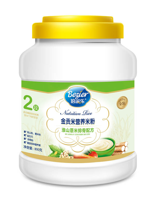 倍滋樂(lè)800克桶裝金貢米淮山薏米排骨米粉