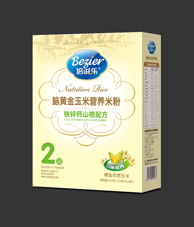 倍滋樂腦黃金玉米鐵鋅鈣山楂營養(yǎng)米粉