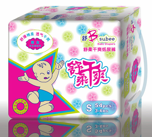 舒B舒柔干爽透氣紙尿褲S54