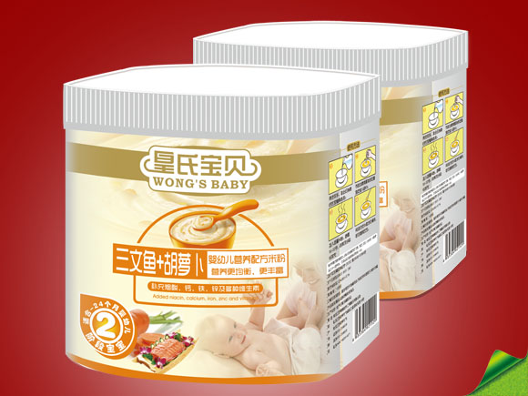 皇氏寶貝白罐三文魚(yú)胡蘿卜營(yíng)養(yǎng)米粉2段