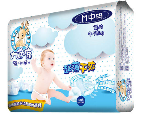 九色鹿超薄干爽紙尿片M