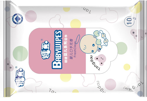 糖豆糖糖10片裝嬰兒手口無(wú)香濕巾