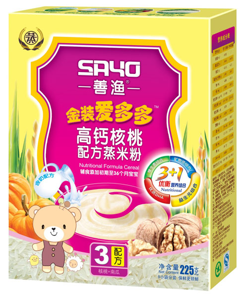 善漁金裝愛(ài)多多高鈣核桃配方蒸米粉