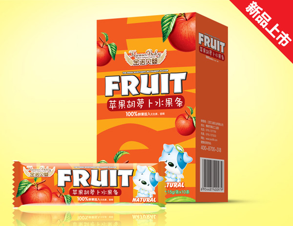 金諾貝嬰蘋(píng)果胡蘿卜水果條盒裝
