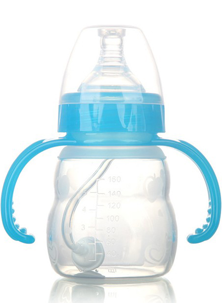 豆豆我150ml寬口帶柄硅膠奶瓶