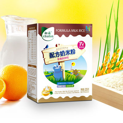 初朵盒裝多維鐵鋅鈣奶米粉
