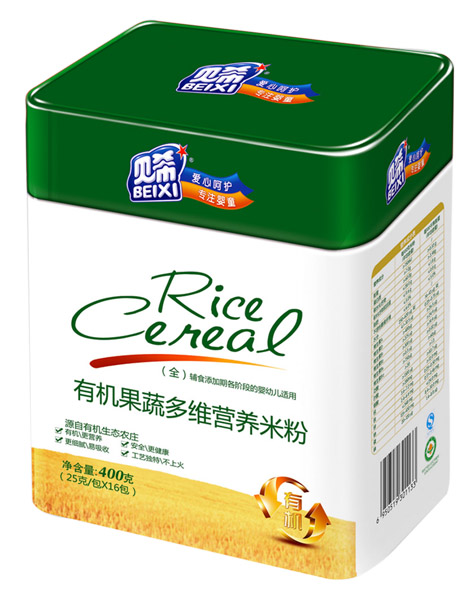 貝希有機果蔬多維營養(yǎng)米粉聽裝