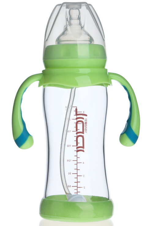 佳愛(ài)防摔晶鉆玻璃奶瓶(寬口徑)120ml