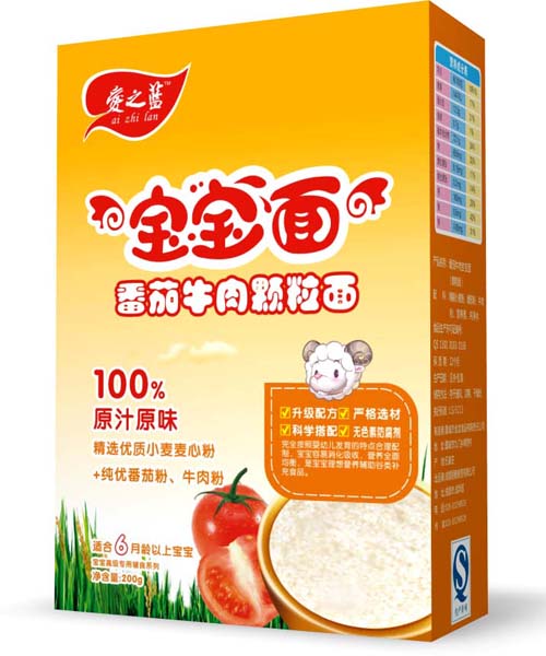 愛之藍番茄牛肉顆粒面