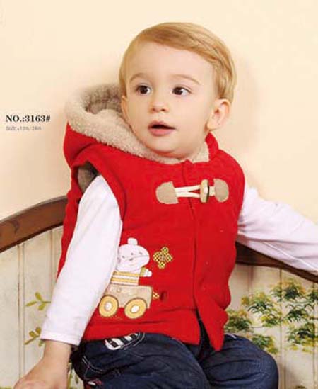 諾比兒童馬甲紅色