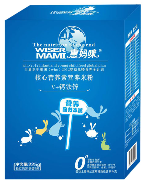 惠媽咪V+鈣鐵鋅核心營養(yǎng)素營養(yǎng)米粉225g