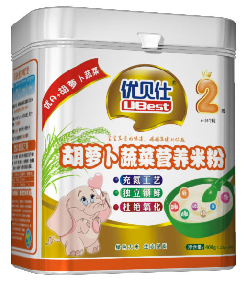 優(yōu)貝仕胡蘿卜蔬菜營(yíng)養(yǎng)米粉2段