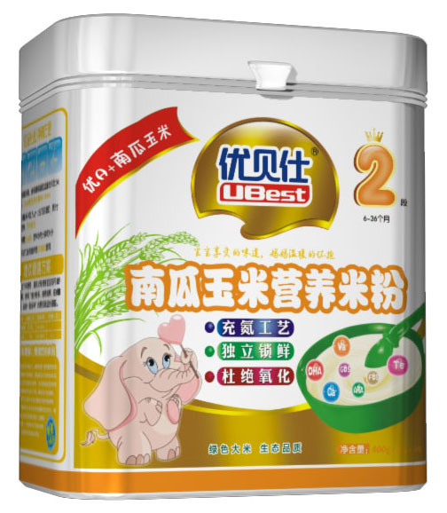 優(yōu)貝仕南瓜玉米營養(yǎng)米粉2段